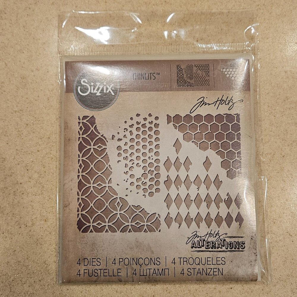 RARE TIM HOLTZ ALTERATIONS SIZZIX THINLITS ELLISON 4 DIES CRAFT